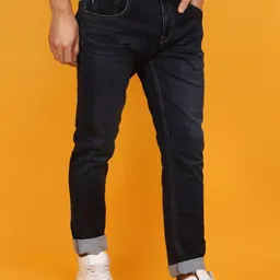 V-Mart Men Slim Fit Mid-Rise Knitted Light Fade Cotton Jeans image 2