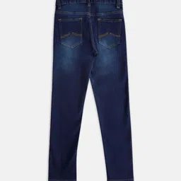 Pantaloons Junior Boys Tapered Fit Low Distress Light Fade Jeans image 2