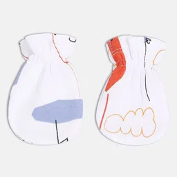 MINI KLUB Infants Pack Of 2 Printed Pure Cotton Mittens image 4