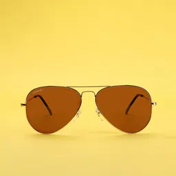 HASHTAG EYEWEAR Unisex Aviator Sunglasses with Polarised Lens image 4