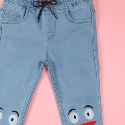 F2M Boys Slim Fit Embroidered Jeans image 2