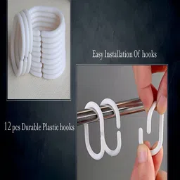 homewards Green Printed Waterproof Shower Curtains image 3