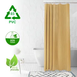 TANLOOMS Beige Waterproof Shower Curtain image 4