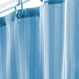 OBSESSIONS Blue Striped Shower Curtain image 4