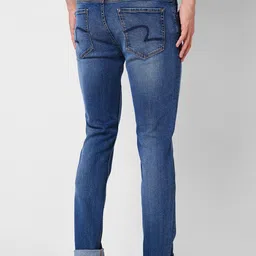 SPYKAR Men Skinny Fit Low-Rise Heavy Fade Cotton Stretchable Jeans image 3