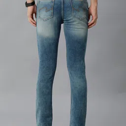 Double Two Lean Slim Fit Heavy Fade Stretchable Cotton Jeans image 3