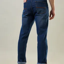 TIM PARIS Men Straight Fit Slash Knee Light Fade Jeans image 5