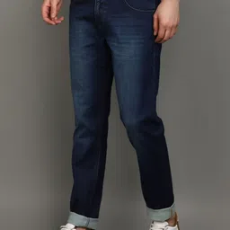 V-Mart Men Slim Fit Mid-Rise Knitted Light Fade Cotton Jeans image 3