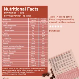 Wellbeing Nutrition Melts into Slim Espresso Vanilla Strips with Ginseng - 15 Oral Strips image 3