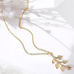 Goho Gold-Plated Leaf Pendant with Chain image 4