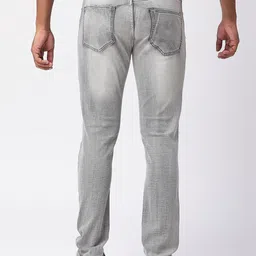 WAIMEA Men Grey Skinny Fit Mildly Distressed Heavy Fade Stretchable Jeans image 4