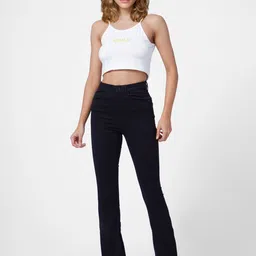 ONLY Women Black Flared High-Rise Jeans-image-41