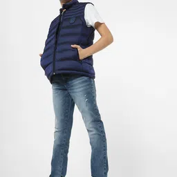 Jack & Jones Junior Boys Blue Slim Fit Mildly Distressed Heavy Fade Jeans image 3