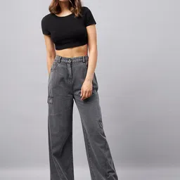 Chemistry Flared High Rise Mildly Distressed Jeans-image-40