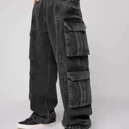 FREAKINS Men Relaxed Fit High-Rise Highly Distressed Jeans image 4