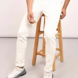 Lee Men White Bruce Skinny Fit Clean Look Stretchable Jeans image 1