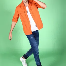 hardsoda by the indian garage co HARDSODA Men Slim Fit Mid Rise Low Distress Stretchable Jeans image 4