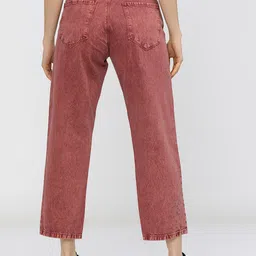 Basics By Tokyo Talkies Women Rust Wide Leg High-Rise Stretchable Jeans image 2