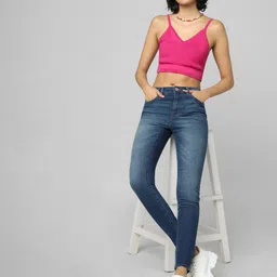 ONLY Women Skinny Fit Light Fade Cotton Jeans-image-90