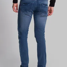 Parx Men Blue Tapered Fit Light Fade Jeans image 4