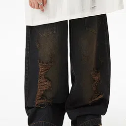 LULU & SKY Unisex Kids Straight Fit High-Rise Low Distress Jeans image 4