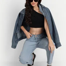 AngelFab Women Jean Straight Fit Mid-Rise Jeans image 5