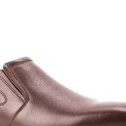 Bata Men Textured Leather Slip-On Loafers image 4