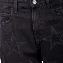 The Indian Garage Co Men Tapered Fit Printed Pure Cotton Jeans image 5