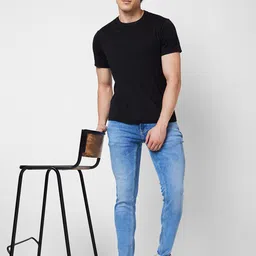 SPYKAR Men Skinny Fit Low-Rise Cotton Heavy Fade Jeans image 5