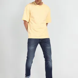 Flying Machine Men Tapered Fit Mid-Rise Clean Look Heavy Fade Stretchable Jeans image 5