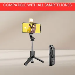 YAROH R1S Long Selfie Stick, Tripod Stand With Remotefor Selfie, Vlogging, TravelFW244 Tripod image 1