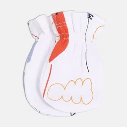 MINI KLUB Infants Pack Of 2 Printed Pure Cotton Mittens image 5