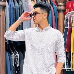 svatantra Men Embroidered Cotton Blend A-line Kurta-picture-19