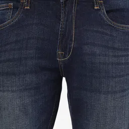 R&B Men Cotton Slim Fit Mildly Distressed Light Fade Jeans image 2