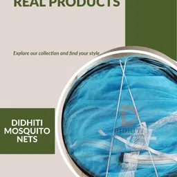 didhiti SKY BLUE machhardani tent for Single Bed (4x5.5ft)| High quality hanging on bed Polyester Washable Adults Mosquito Net image 3