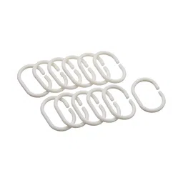 MONKDECOR Teal-Blue Self-Striped Water-Repellent Shower Curtain With Hooks image 3