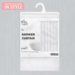 Kuber Industries Pink & White Printed Shower Curtains image 4