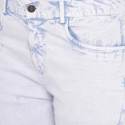 Orchid Blues Women Blue Skinny Fit Pure Cotton Denim Washed Heavy Fade Jeans image 3