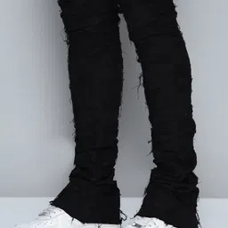 WAIMEA Men Classic Mid-Rise Bootcut Highly Distressed Stretchable Jeans image 4