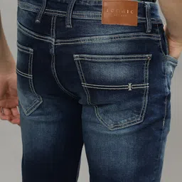 Iconic Men Mid-Rise Bootcut Low Distress Heavy Fade Stretchable Jeans image 2