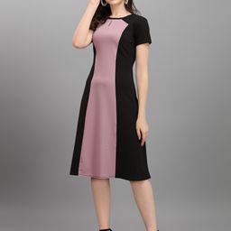 purvaja Women A-line Black Below Knee Dress-picture-19