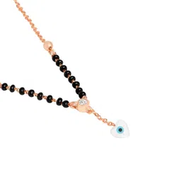 MINUTIAE Rose Gold-Plated Artificial Stones & Beads Mangalsutra image 3