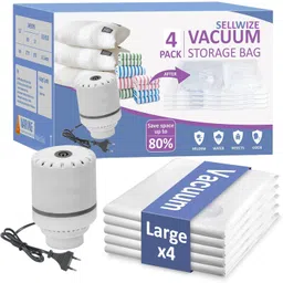 gognshi Vacuum Storage Bags with Electric Pump, 4 Pack Large, Space Saver Bags Travel Storage Vacuum Bags, High Volume Storage Vacuum Bags-picture-46
