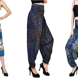 fusfus Printed Rayon, Cotton Women Harem Pants image 1