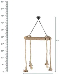 tu casa Adagio Brown Natural Fiber Hanging Light image 4