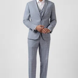 van heusen Men Single Breasted - 2 button Checkered Suit-picture-37