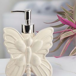 Kookee Beige Abstract Ceramic Soap Dispenser-picture-36