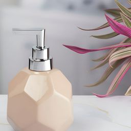 Kookee Brown Abstract Ceramic Soap Dispenser-picture-33