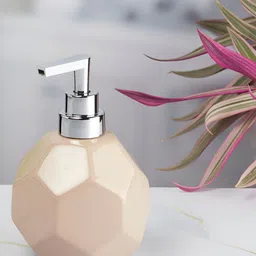 Kookee Brown Abstract Ceramic Soap Dispenser image 3