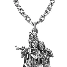 mudtale Lord Radha Krishna pendant Locket Super finish universal Pendant for Men & women Silver Alloy, Aluminum, Brass, Stainless Steel, Steel, Zinc Pendant Set-picture-16